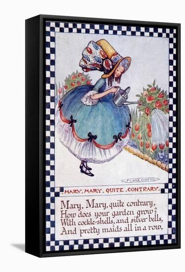 Illustration of "Mary Mary Quite Contrary" Nursery Rhyme-null-Framed Stretched Canvas