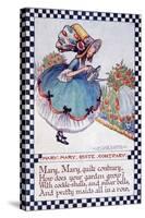 Illustration of "Mary Mary Quite Contrary" Nursery Rhyme-null-Stretched Canvas