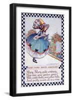 Illustration of "Mary Mary Quite Contrary" Nursery Rhyme-null-Framed Giclee Print