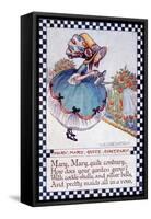 Illustration of "Mary Mary Quite Contrary" Nursery Rhyme-null-Framed Stretched Canvas