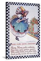 Illustration of "Mary Mary Quite Contrary" Nursery Rhyme-null-Stretched Canvas