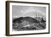 Illustration of Men Attacking Whale with Hand Harpoon-null-Framed Giclee Print