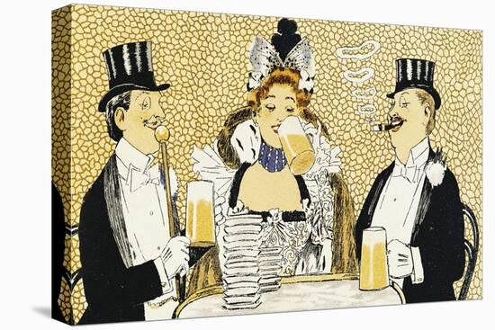 Illustration of Menu from La Taverne Tountel Restaurant, Boulvard Des Capucines, Paris-null-Stretched Canvas