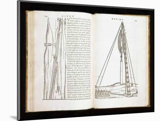 Illustration of Methods for Raising Columns-Giovanni Antonio Rusconi-Mounted Giclee Print