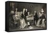 Illustration of Mozart at Vienna, Playing His Opera Don Juan for the First Time-O. Pelton-Framed Stretched Canvas