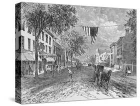 Illustration of Nineteenth Century Salem-null-Stretched Canvas