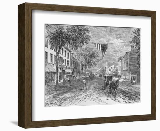 Illustration of Nineteenth Century Salem-null-Framed Giclee Print