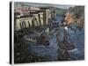 Illustration of Normans Laying Siege to Paris-Stefano Bianchetti-Stretched Canvas