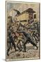 Illustration of Police and Thugs Fighting in Paris-Stefano Bianchetti-Mounted Giclee Print