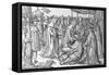 Illustration of Pope Giving Birth-null-Framed Stretched Canvas