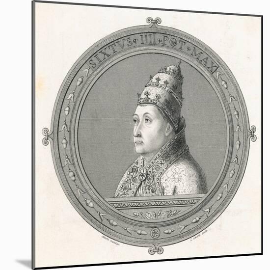 Illustration of Pope Sixtus IV-null-Mounted Giclee Print