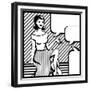 Illustration of Retro Girl in Pop Art Style-incomible-Framed Premium Giclee Print