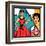 Illustration of Retro Girl in Pop Art Style-incomible-Framed Art Print