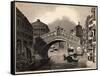 Illustration of Rialto over Grand Canal at Venice-null-Framed Stretched Canvas