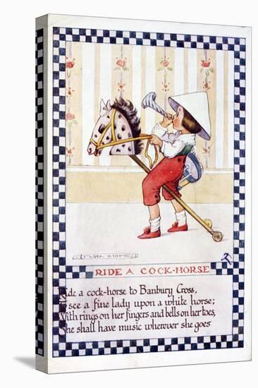 Illustration of "Ride a Cock Horse" Nursery Rhyme-null-Stretched Canvas