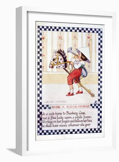 Illustration of "Ride a Cock Horse" Nursery Rhyme-null-Framed Giclee Print