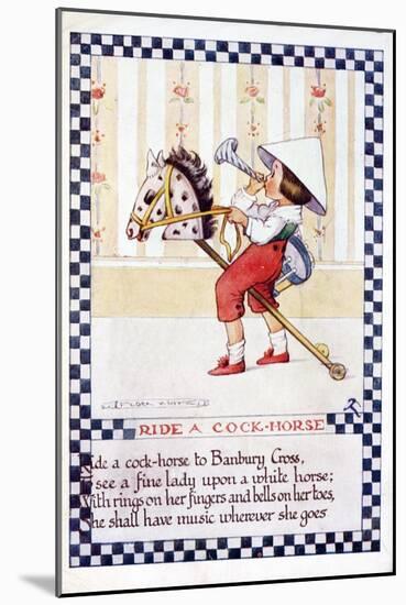 Illustration of "Ride a Cock Horse" Nursery Rhyme-null-Mounted Giclee Print
