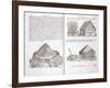 Illustration of Roof Thatching Techniques-Giovanni Antonio Rusconi-Framed Giclee Print