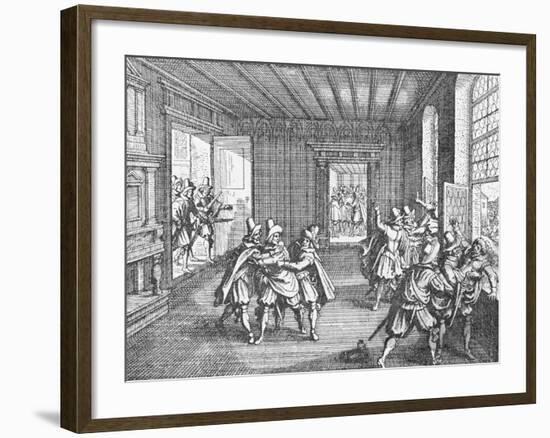 Illustration of Royal Commissioners Thrown out Window-null-Framed Giclee Print