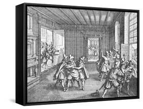 Illustration of Royal Commissioners Thrown out Window-null-Framed Stretched Canvas