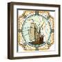 Illustration Of Sailing Ships Of The 17Th Century-Vertyr-Framed Art Print