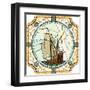 Illustration Of Sailing Ships Of The 17Th Century-Vertyr-Framed Art Print