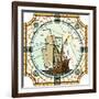 Illustration Of Sailing Ships Of The 17Th Century-Vertyr-Framed Art Print