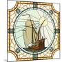 Illustration Of Sailing Ships Of The 17Th Century-Vertyr-Mounted Art Print