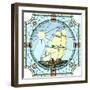 Illustration Of Sailing Ships Of The 17Th Century-Vertyr-Framed Art Print