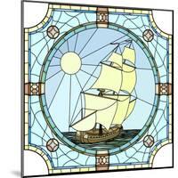 Illustration Of Sailing Ships Of The 17Th Century-Vertyr-Mounted Art Print