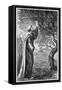 Illustration of Saint Columba Blessing the Apples-null-Framed Stretched Canvas