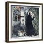 Illustration of Saint Francis of Sales Posting Tracts on Protestant Homes-Stefano Bianchetti-Framed Giclee Print