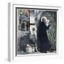 Illustration of Saint Francis of Sales Posting Tracts on Protestant Homes-Stefano Bianchetti-Framed Giclee Print