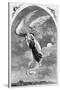 Illustration of Saint Patrick Being Carried to Rome by an Angel-null-Stretched Canvas