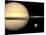 Illustration of Saturn and Earth to Scale-Stocktrek Images-Mounted Photographic Print