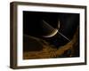 Illustration of Saturn from the Icy Surface of Enceladus-Stocktrek Images-Framed Photographic Print