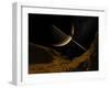 Illustration of Saturn from the Icy Surface of Enceladus-Stocktrek Images-Framed Photographic Print