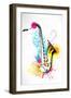 Illustration of Saxophone on Abstract Floral Background-vectomart-Framed Art Print