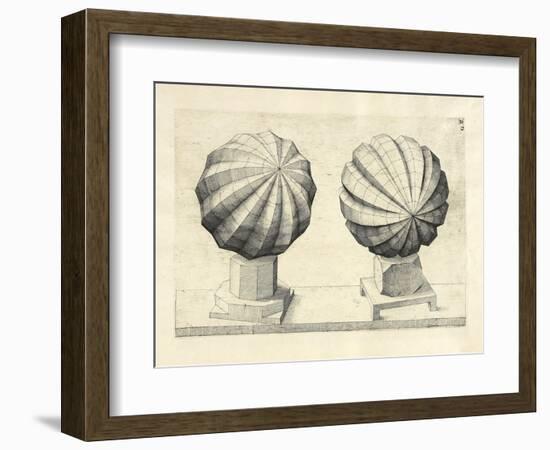 Illustration Of Sculpture. Geometric Designs Illustrating Euclidian Principles Of Geometry.-Wenzel Jamnitzer-Framed Giclee Print