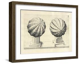 Illustration Of Sculpture. Geometric Designs Illustrating Euclidian Principles Of Geometry.-Wenzel Jamnitzer-Framed Giclee Print