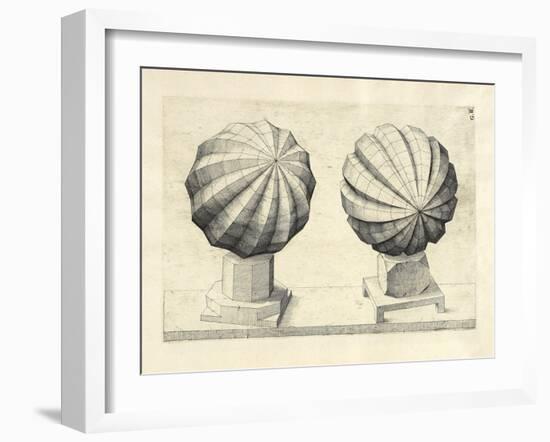 Illustration Of Sculpture. Geometric Designs Illustrating Euclidian Principles Of Geometry.-Wenzel Jamnitzer-Framed Giclee Print