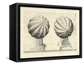 Illustration Of Sculpture. Geometric Designs Illustrating Euclidian Principles Of Geometry.-Wenzel Jamnitzer-Framed Stretched Canvas