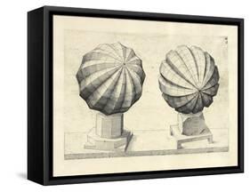 Illustration Of Sculpture. Geometric Designs Illustrating Euclidian Principles Of Geometry.-Wenzel Jamnitzer-Framed Stretched Canvas