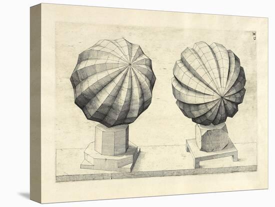 Illustration Of Sculpture. Geometric Designs Illustrating Euclidian Principles Of Geometry.-Wenzel Jamnitzer-Stretched Canvas