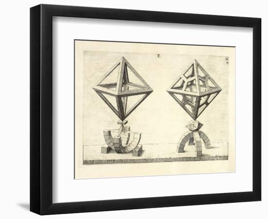 Illustration Of Sculpture. Geometric Designs Illustrating Euclidian Principles Of Geometry.-Wenzel Jamnitzer-Framed Giclee Print