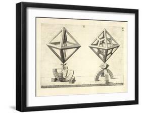 Illustration Of Sculpture. Geometric Designs Illustrating Euclidian Principles Of Geometry.-Wenzel Jamnitzer-Framed Giclee Print