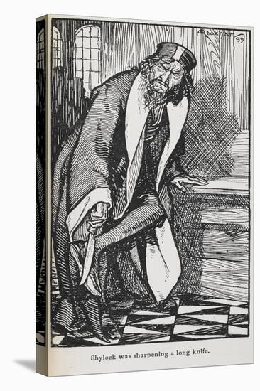 Illustration Of Shylock From the Merchant Of Venice-Arthur Rackham-Stretched Canvas