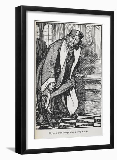 Illustration Of Shylock From the Merchant Of Venice-Arthur Rackham-Framed Giclee Print