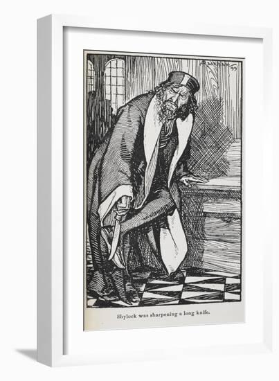 Illustration Of Shylock From the Merchant Of Venice-Arthur Rackham-Framed Giclee Print