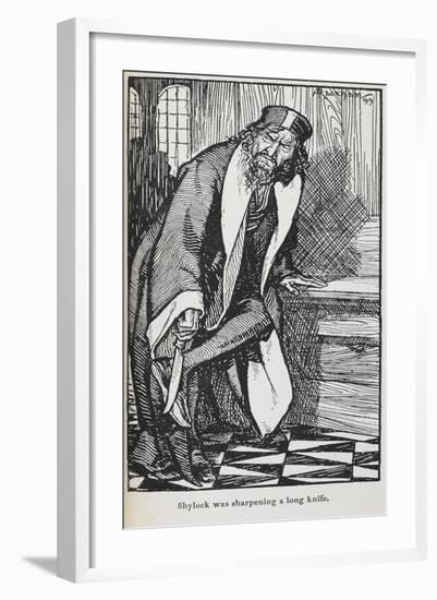 Illustration Of Shylock From the Merchant Of Venice-Arthur Rackham-Framed Giclee Print